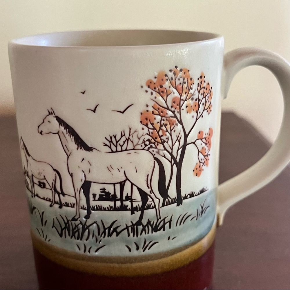 Vintage Horse Embossed Mug Otagiri? Japan? - Picture 2 of 8